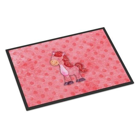 Carolines Treasures 24 x 36 in. Polkadot Horse Watercolor Indoor or Outdoor Mat BB7379JMAT